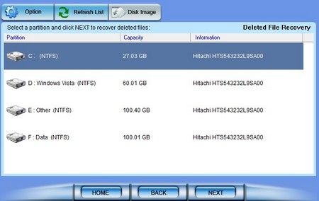 Sau khi chọn phân vùng, nhấn Next để quá trình quét và tìm kiếm file bị xóa diễn ra.