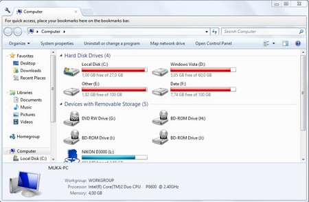 Giao diện cửa sổ ‘My Computer’ giống với giao diện trình duyệt web Chrome