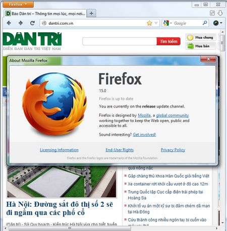 Firefox 15 có sự lột xác về khả năng quản lý bộ nhớ